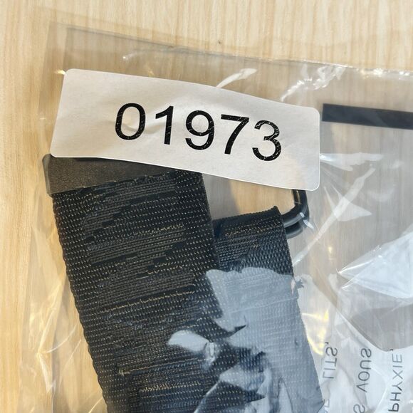DKNY Donna Karan Belt OS Black Nylon Logo Double D Ring 39” Long Unisex Utility - Picture 8 of 8